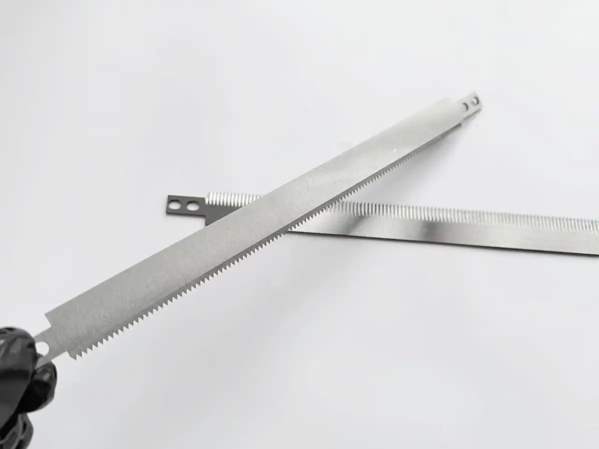 cuchillo dentado largo personalizado para máquinas industriales de embalaje cuchillo dentado largo personalizado para máquinas industriales de embalaje